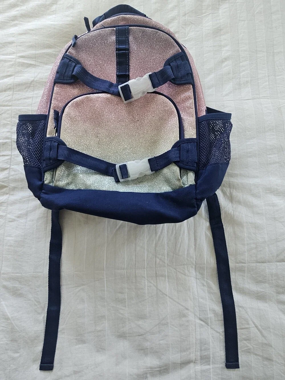 Pottery Barn Kids Rainbow Ombre Glitter Mackenzie Backpack, Size Large